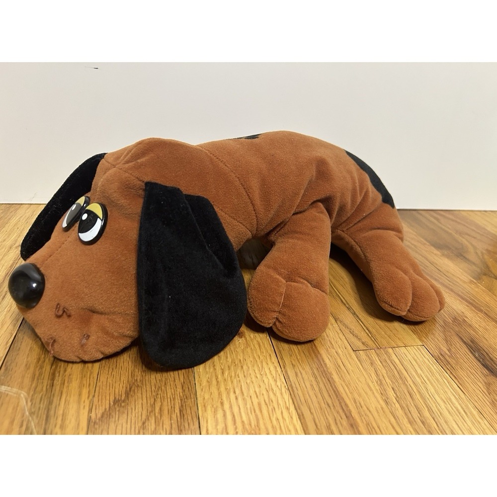 1985 brown and black spotted Tonka Pound Puppies dog Stuffed Animal Toy 18" vtg